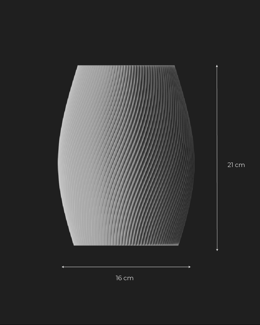 Wave Flow Thick 3D Vase